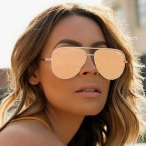 Quay x Desi P.  High Key Rose Gold Sunglasses